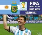 Lionel Messi, altın top. Brezilya 2014 Dünya Kupası